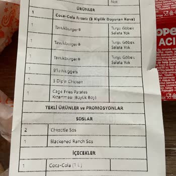 Yemeksepeti Yemek İçeriği Ve Sürekli Eksik Gönderilen Ürünler