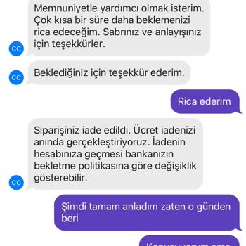 Getir İade Edilmeyen Para