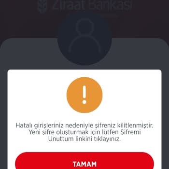 Ziraat Bankası Mobil Uygulama Sürekli Şifre Kilitliyor!