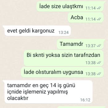 Emin Elif Butik Ürün İade Parası Konusunda İlgisizler