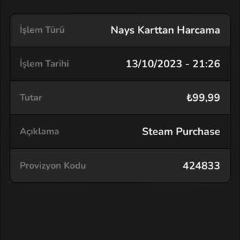 Nays Para Çekildi Fakat Sipariş Gerçekleşemedi