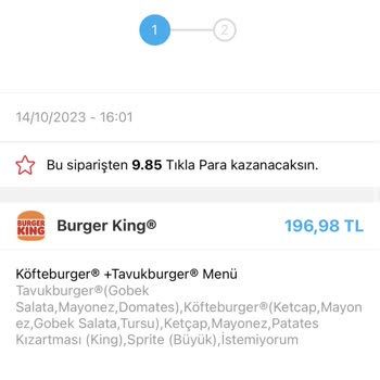Tıkla Gelsin İptal Ettiği Siparişin Ücretini 2 Saat Sonra Kesti