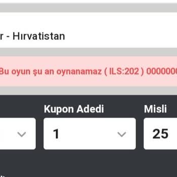 İddaa Oyun Hatası Veriyor