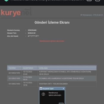 Kuryenet Kart Teslim Sorunu