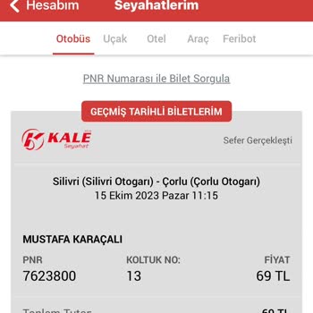 Obilet Kale Seyahat Biletim Olduğu Halde Beni Almadan Gitti