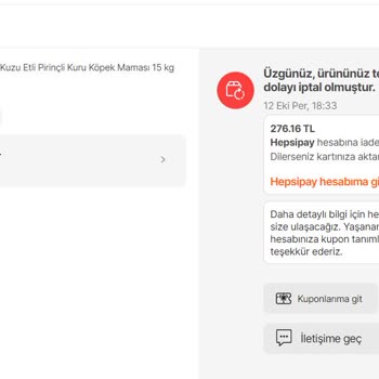 Hepsiburada Verdiğim Siparişin Haksız Fiyat Arttırdı. Siparişi İptal