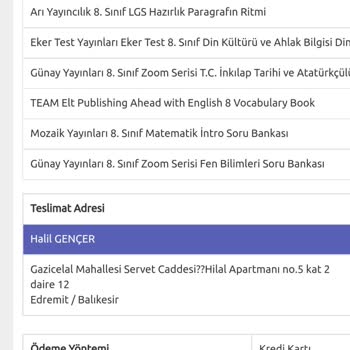 Kitapsepeti İsimli Firmadan Geciken Sipariş