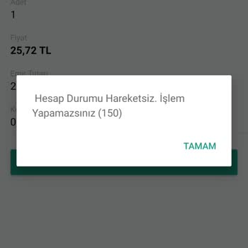 Kuveyt Türk Borsa Hesabımdan İşlem Yapamıyorum