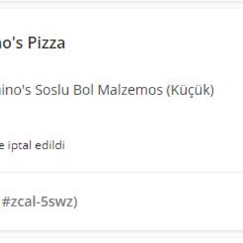 Domino's Ve Yemeksepeti Paramı İade Etmiyor!