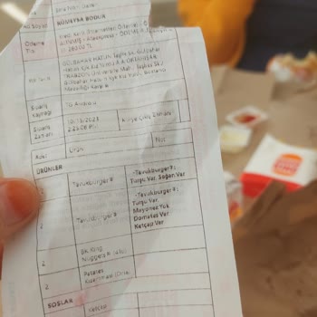 Burger King Malzemesiz Boş Burger