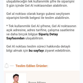 Trendyol Gel Al Noktası Sorun Yaşama