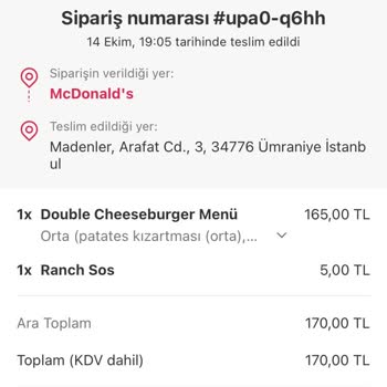 McDonald's Madenler Bölgesine Bakan Restorandan Zehirlendim