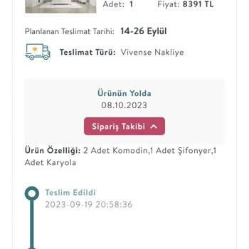 Vivense Yatak Odası Takımı Teslimatı