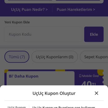 N11 Kupon Oluşturma Hatası