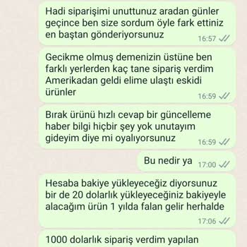Amerika Sepetim Dikkat! Şikayet Var!