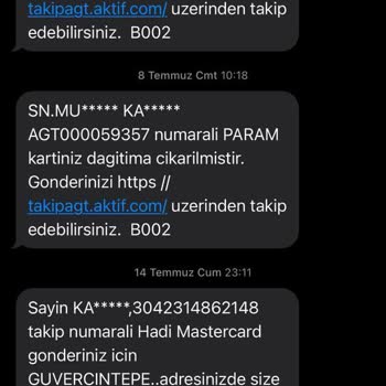 AGT Kurye (aynigunteslim.com) Kartlarımı Çoğunu Adresime Ulaştırmadı