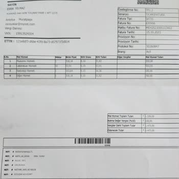 Medstar Hastaneleri Medstar Topcular Hastanesi Acil Bölümünden Çıkan Fatura