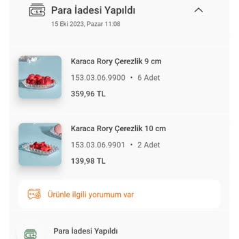 Karaca Züccaciye Karaca Paramı İade Etmedi