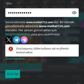 Matbet Kullanıcı Adımı Unuttum