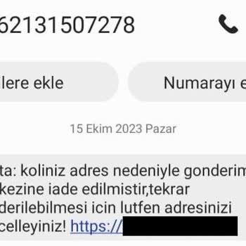 PTT Kargo - Koliniz Adres Nedeniyle İade Edilmiştir.