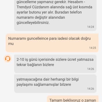 Trendyol Yemek Ücret İadesi Yapmıyor