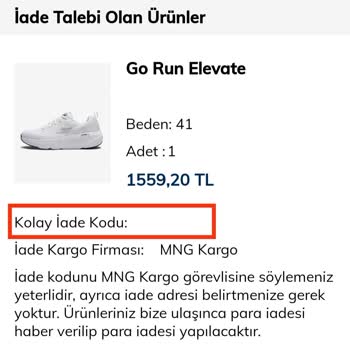 Skechers Geçersiz İade Kodu
