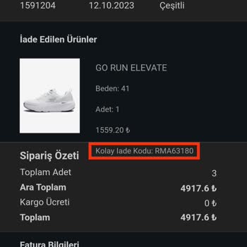Skechers Geçersiz İade Kodu