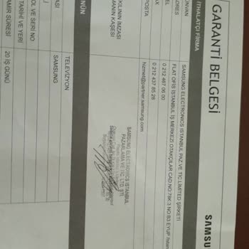 Samsung Arızamın Giderilmemesi Ve Sonuçlanmamış