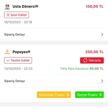 Tıkla Gelsin Uygulamasında Usta Dönerci Yaşadığım Mağduriyet