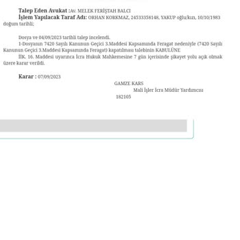 Kredi Kayıt Bürosu Risk Raporumda Borç Yazısı Kaldırılması