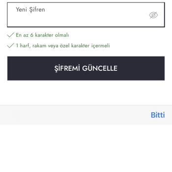 Boyner Şifre Hatası!