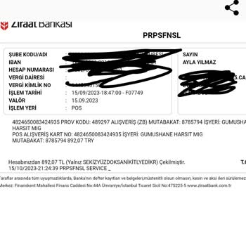 Gümüşhane Migros Para İadesi Yapmıyor