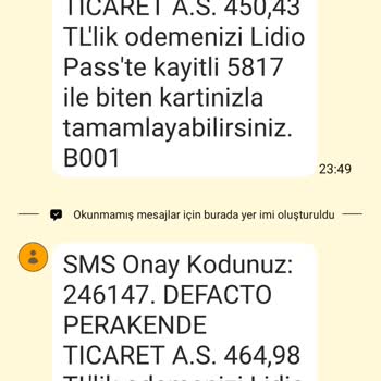 DeFacto Fazla Para Kesimi