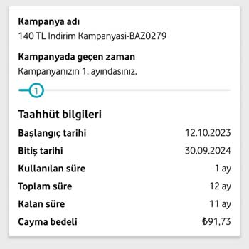 Vodafone Tarife Güncelleme Sorunu
