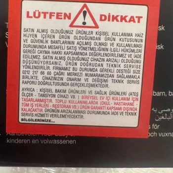 Braun Kişisel Bakım Ürünleri Ürünümün Onarılıp Beraberinde De Para İademin Tarafıma Yapılması