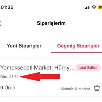 Yemeksepeti Market 1 Saat 30 Dakika Bekletti Ve Siparişi İptal Etti.
