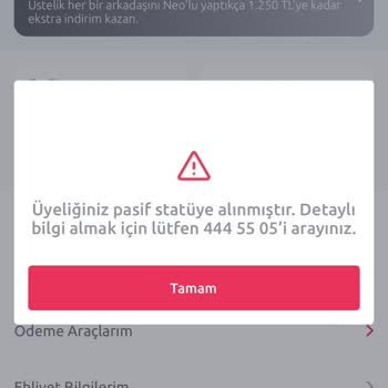 TikTak Kirala Pasif Statüye Alınması