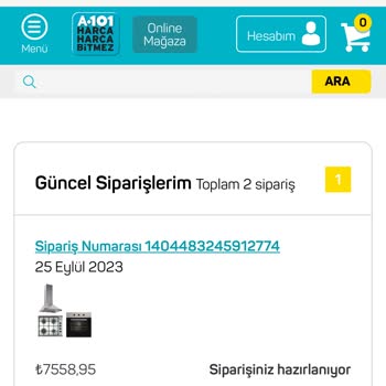Thor Ankastre A101 İnternet Alışverişi Gelmemesi, Muhatap Kimsenin Olmayışı