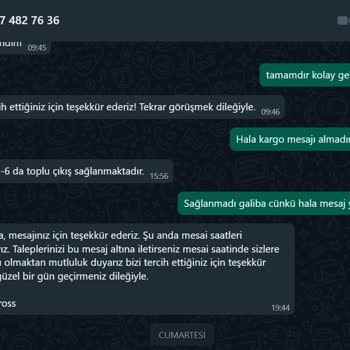 Arya Gross'tan Aldığım Ürünüm 9 İş Günü Olduğu Halde Kargoya Verilmedi