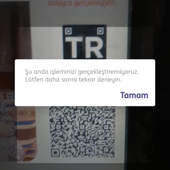 Koskocaman ING Bankın QR Kodu Çalışmıyor