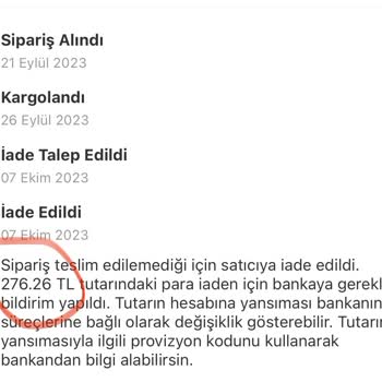 Dolap Uygulaması Eksik Tutar İadesi
