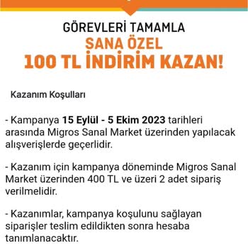 Migros Sanal Market Kampanya