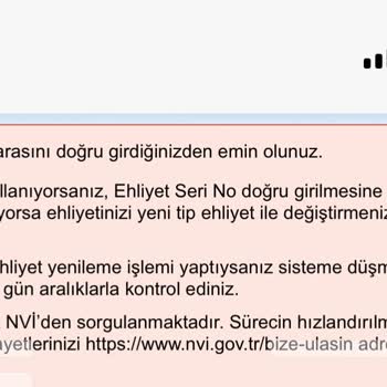 İbb Şoför Kartımda Ehliyet Seri No Kabul Etmiyor.