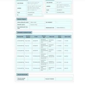 PTT Kargomu Getirmiyor