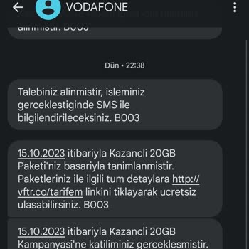 Vodafone Kendi Kendine Paket Talebi Oluşturup Faturaya Ekliyor.