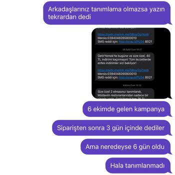 Getir Yemek Yalanları Bitmiyor