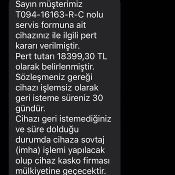 BNP Paribas Cardif Sigorta Onarılabilecek Bir Ürüne Pert Kararı Verilmesi- Sigorta Şirketi Sorunu