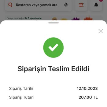 Teslim Edilmeyen, Destek Hattı Olmayan Migros Yemek