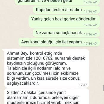 A101 Kapıda Eksik Ürün İademi Yapmıyor.