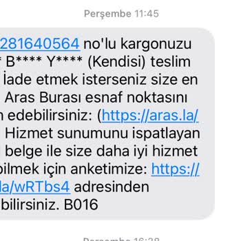 Aras Kargo Siparişim Teslim Edildi Gözüküyor Ama Edilmedi